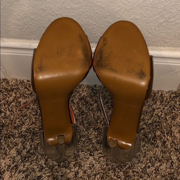 Via Spiga Silver, Gold and Bronze Colorblock Heels - Picture 3 of 3